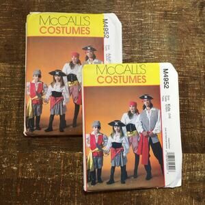 McCalls Sewing Pattern M4952 Adult And Child Set Pirate  Halloween Costume UNCUT